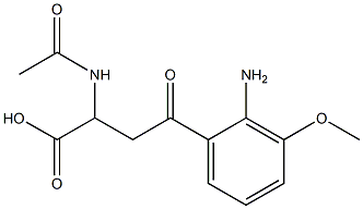 2-acetaMido-4-(2-aMino-3-Methoxyphenyl)-4-oxobutanoic acid Structure