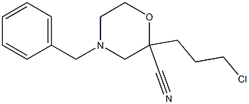 4-benzyl-2-(3-chloropropyl)Morpholine-2-carbonitrile Structure