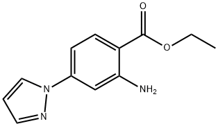 에틸2-아미노-4-(1-피라졸릴)벤조에이트 구조식 이미지