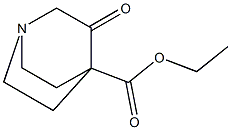 3-Oxo-1-aza-bicyclo[2.2.2]octane-4-carboxylic acid ethyl ester Structure