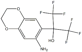 2-(7-aMino-2,3-dihydrobenzo[b][1,4]dioxin-6-yl)-1,1,1,3,3,3-hexafluoropropan-2-ol 구조식 이미지