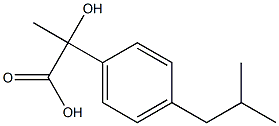(2RS)-2-Hydroxy-2-[4-(2-Methylpropyl)phenyl]propanoic Acid Structure