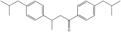 (3RS)-1,3-Bis[4-(2-Methylpropyl) phenyl]butan-1-one 구조식 이미지