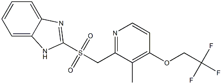 2-[[[3-Methyl-4- (2,2,2-trifluoro- ethoxy)-2- pyridyl]-Methyl] sulphonyl]- benziMidazole 구조식 이미지