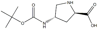 (2R,4S)-4-BOC-aMino Pyrrolidine-2-carboxylic acid Structure