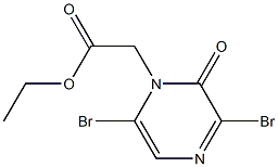 ethyl 2-(3,6-dibroMo-2-oxopyrazin-1(2H)-yl)acetate 구조식 이미지