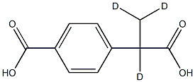 DL-2-(4-Carboxyphenyl)propionic Acid-d3 Structure