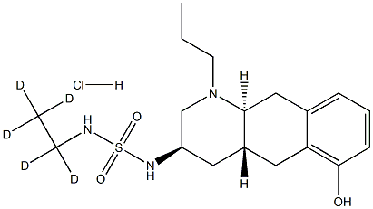 N-(Ethyl-d5)-N'-[(3R,4aR,10aS)-1,2,3,4,4a,5,10,10a-Octahydro-6-hydroxy-1-propylbenzo[g]quinolin-3-yl]sulfaMide Hydrochloride Structure