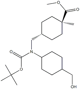 N-(1,1-DiMethylethoxy)carbonyl N-(4-HydroxyMethylcyclohexyl)Methyl-tranexaMic Acid Methyl Ester 구조식 이미지