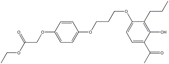 ethyl 2-(4-(3-(4-acetyl-3-hydroxy-2-propylphenoxy)propoxy)phenoxy)acetate 구조식 이미지