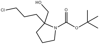 tert-butyl 2-(3-chloropropyl)-2-(hydroxyMethyl)pyrrolidine-1-carboxylate 구조식 이미지