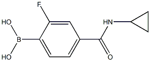 4-CyclopropylcarbaMoyl-2-fluorobenzeneboronic acid, 97% Structure