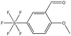 2-Methoxy-5-(pentafluorothio)benzaldehyde, 97% 구조식 이미지