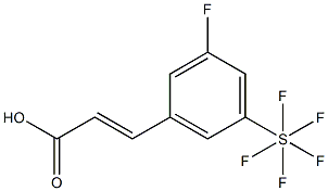 3-Fluoro-5-(pentafluorothio)cinnaMic acid, 97% 구조식 이미지