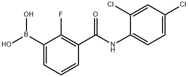 3-(2,4-DichlorophenylcarbaMoyl)-2-fluorobenzeneboronic acid, 97% Structure