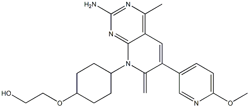 2-(((1r,4r)-4-(2-aMino-6-(6-Methoxypyridin-3-yl)-4-Methyl-7-Methylenepyrido[2,3-d]pyriMidin-8(7H)-yl)cyclohexyl)oxy)ethanol Structure