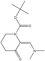 2-DiMethylaMinoMethylene-3-oxo-piperidine-1-carboxylic acid tert-butyl ester 구조식 이미지