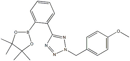 2-(4-Methoxybenzyl)-5-(2-(4,4,5,5-tetraMethyl-1,3,2-dioxaborolan-2-yl)phenyl)-2H-tetrazole Structure