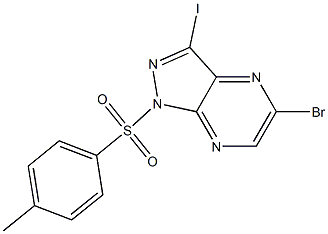 5-broMo-3-iodo-1-tosyl-1H-pyrazolo[3,4-b]pyrazine 구조식 이미지