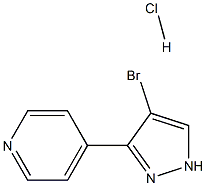 4-(4-BROMO-1H-PYRAZOL-3-YL)PYRIDINE HCL Structure