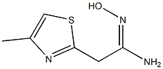 (E)-N'-hydroxy-2-(4-methylthiazol-2-yl)acetamidine 구조식 이미지