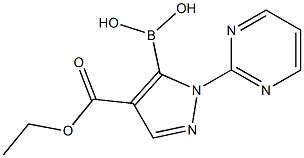 4-(ethoxycarbonyl)-1-(pyrimidin-2-yl)-1H-pyrazol-5-ylboronic acid Structure