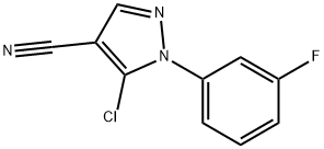 5-chloro-1-(3-fluorophenyl)-1H-pyrazole-4-carbonitrile Structure