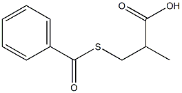 3-Benzoylthio-2-Methylpropionicacid 구조식 이미지