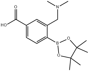 3-[(Dimethylamino)methyl]-4-(tetramethyl-1,3,2-dioxaborolan-2-yl)benzoic acid Structure