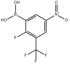 2-fluoro-5-nitro-3-(trifluoromethyl)phenylboronic acid 구조식 이미지