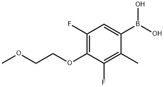 3,5-Difluoro-4-(2-methoxyethoxy)-2-methylphenylboronic acid 구조식 이미지