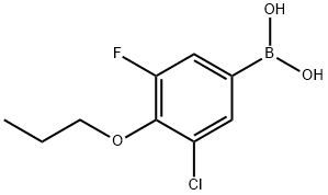 3-Chloro-5-fluoro-4-propoxyphenylboronic acid Structure