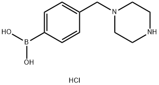 4-(Piperazin-1-ylmethyl)phenylboronic acid hydrochloride Structure