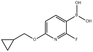 6-(Cyclopropylmethoxy)-2-fluoropyridine-3-boronic acid 구조식 이미지