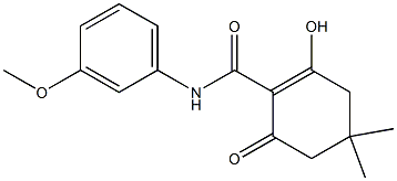 2-Hydroxy-N-(3-methoxyphenyl)-4,4-dimethyl-6-oxocyclohex-1-ene-1-carboxamide 구조식 이미지