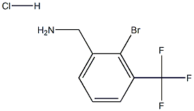 2-broMo-3-trifluoroMethylbenzylaMine.HCl Structure