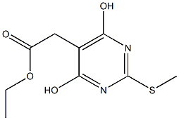 ethyl 2-(4,6-dihydroxy-2-(Methylthio)pyriMidin-5-yl)acetate Structure