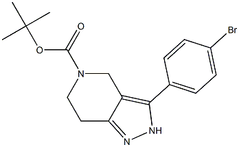 3-(4-BroMo-phenyl)-2,4,6,7-tetrahydro-pyrazolo[4,3-c]pyridine-5-carboxylic acid tert-butyl ester 구조식 이미지