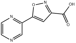 5-(2-Pyrazinyl)isoxazole-3-carboxylic Acid Structure