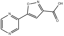 5-(2-Pyrazinyl)isoxazole-3-carboxylic Acid 구조식 이미지