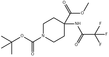 Methyl N-Boc-4-(trifluoroacetylaMino)piperidine-4-carboxylate Structure