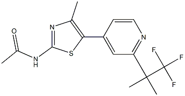 N-(4-Methyl-5-(2-(1,1,1-trifluoro-2-Methylpropan-2-yl)pyridin-4-yl)thiazol-2-yl)acetaMide Structure