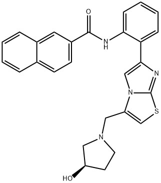 1001908-89-9 (R)-N-(2-(3-((3-hydroxypyrrolidin-1-yl)Methyl)iMidazo[2,1-b]thiazol-6-yl)phenyl)-2-naphthaMide