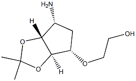 2-(((3aR,4S,6R,6aR)-6-aMino-2,2-diMethyltetrahydro-3aH-cyclopenta[d][1,3]dioxol-4-yl)oxy)ethanol Structure