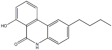 2-butyl-7-hydroxyphenanthridin-6(5H)-one Structure