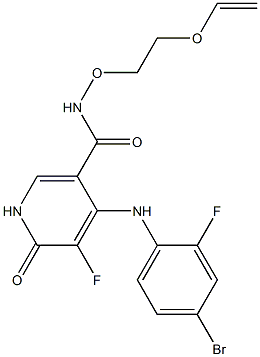 4-((4-broMo-2-fluorophenyl)aMino)-5-fluoro-6-oxo-N-(2-(vinyloxy)ethoxy)-1,6-dihydropyridine-3-carboxaMide 구조식 이미지