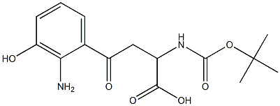 4-(2-aMino-3-hydroxyphenyl)-2-((tert-butoxycarbonyl)aMino)-4-oxobutanoic acid 구조식 이미지