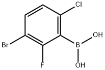 3-BroMo-6-chloro-2-fluorophenylboronicacid Structure