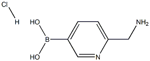 6-(aMinoMethyl)pyridin-3-ylboronic acid hydrochloride Structure