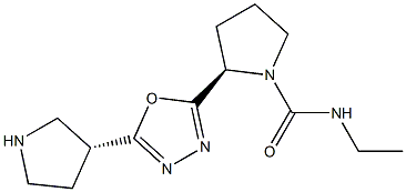 (R)-N-ethyl-2-(5-((R)-pyrrolidin-3-yl)-1,3,4-oxadiazol-2-yl)pyrrolidine-1-carboxaMide 구조식 이미지